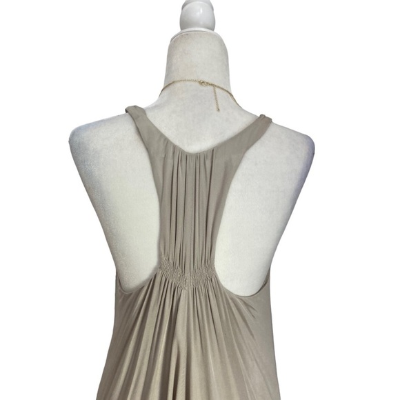 Yigal Azrouël Scoop Neck Draped Sleeveless Dress with pockets in London Fog - Picture 7 of 8